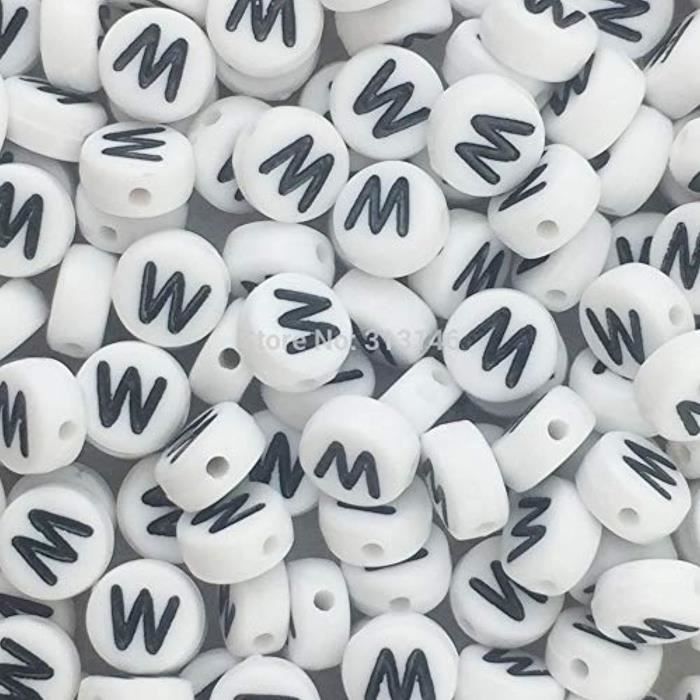 500 Pièces Perles Lettres Artisanales Multicolore Perles Artisanales Avec Trou Perles Lettres Rondes À Enfiler Perles A-Z Alphabet Pour La Fabrication De Bijoux Pour Bracelet Collier Bricolage