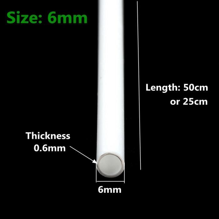 OLYCRAFT Lot De 25 Barres Rondes En Plastique ABS Blanc Tube Rond Creux Pour Table U00e0 Sable DIY Modu00e8le Architectural U2013 5 Tailles