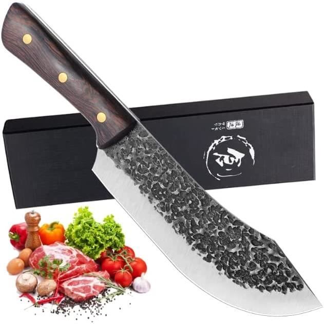 30Cm Couteau Boucher Professionnel Couteau Cuisine Tranchant Couteau Chef  Japonais Couteau Barbecue Couteau Hachoir Pour Barb[H159] - Cdiscount Maison