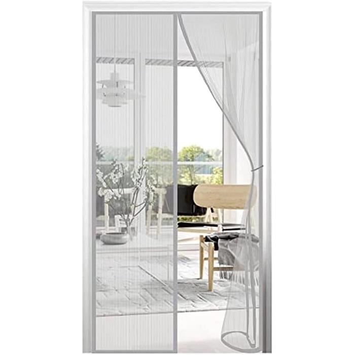 Moustiquaire De Fenêtre 125x95 Cm, Rideau Moustiquaire à Aimantée, Adsorption Magnétique Pliable, Accès Facile Noir, Renforcés