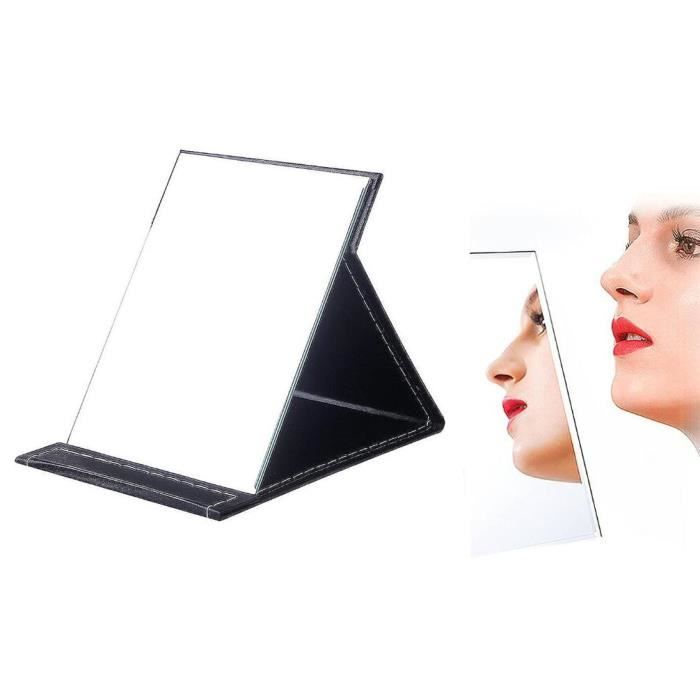 Miroir De Poche Pliant Doré Double Face - Pour Maquillage - 5x5 Cm - Neuf