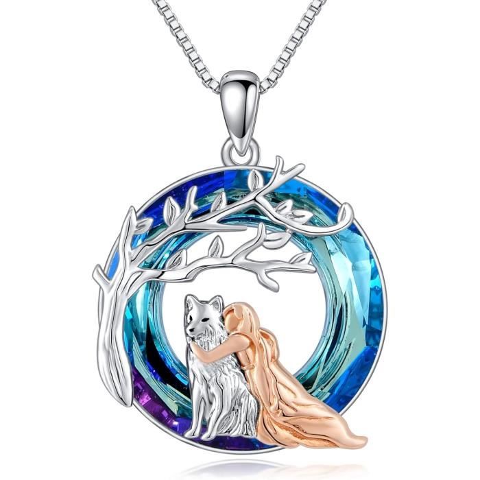 Cdiscount Collier Loup Argent Luxe Haute Qualitu00e9 Tu00eate De