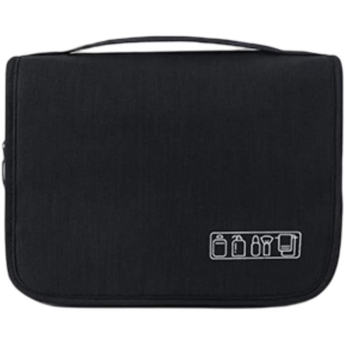 Trousse De Toilette Homme Etercycle - Sac De Voyage Imperméable Noir (22x8x15 Cm)