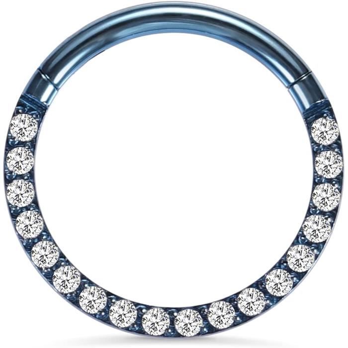 Bague De Nez/orcille En Acier Chirurgical 316L Rosé - Motif Plume, Tige 8x0.8 Mm - Pour Femmes Et Hommes