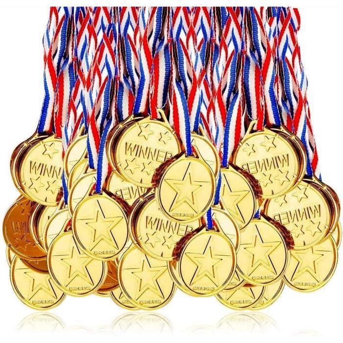 Médailles Football Espagnol – Lot De 12 – Or Avec Ruban Rouge/jaune – Pour Tournois, Récompenses, Cadeaux - 9