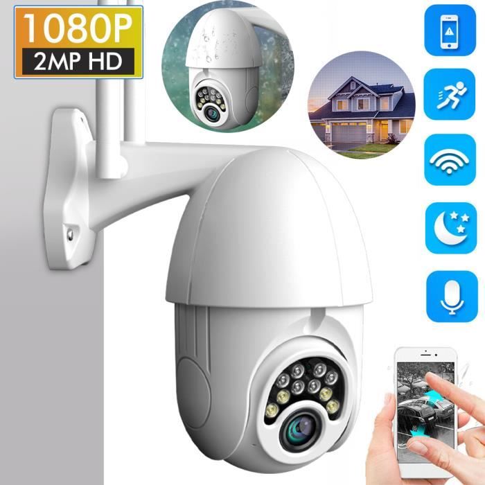 1080P Wifi IP Caméra de Surveillance Sans fil Vision Nuit Sécurité Extérieur Cam 