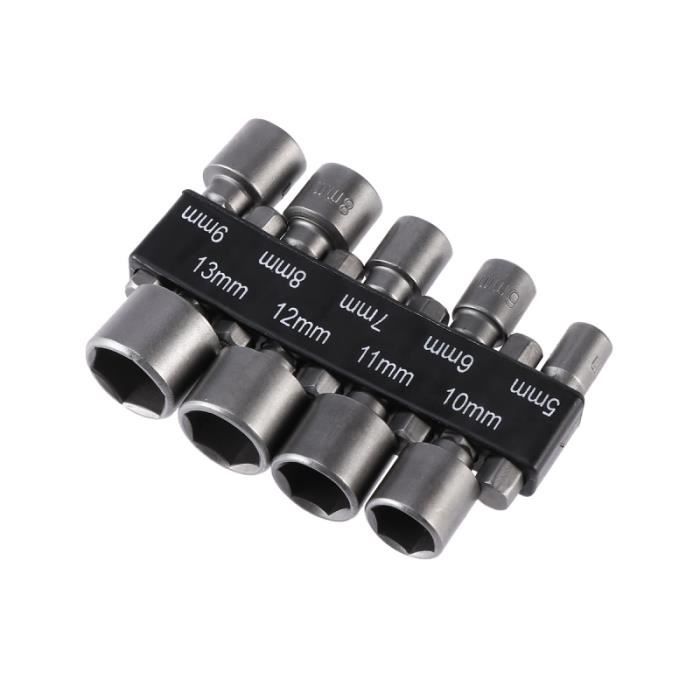 foret à écrou hexagonal 5pcs 10mm à changement rapide à tige hexagonale à douille en acier au chrome vanadium Tourne-écrou magnétique LANTRO JS pour le bricolage à la maison e le travail du bois foret à écrou hexagonal 5pcs 10mm à changement rapide à tige hexagonale à douille en acier au chrome vanadium Tourne-écrou magnétique LANTRO JS pour le bricolage à la maison e le travail du bois