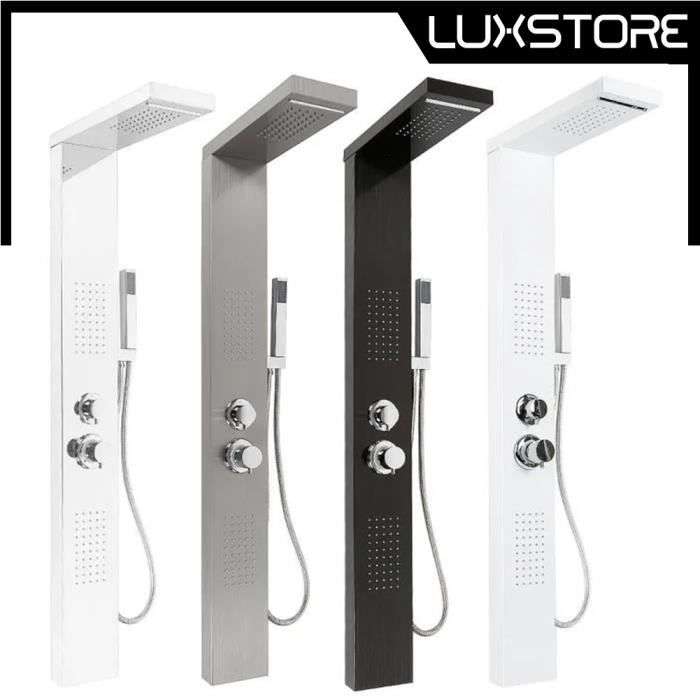 Colonne De Douche Thermostatique Noire Pour Salle De Bains Colonne Hydromassage Set De Douche