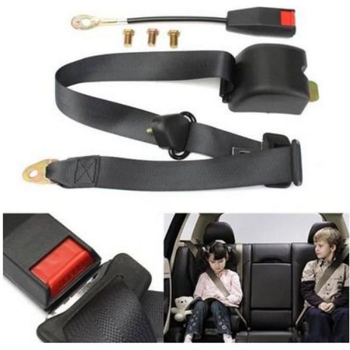 Ceinture de sécurité universelle de voiture de camion réglable de voiture de  3 points + boulon - Cdiscount Auto