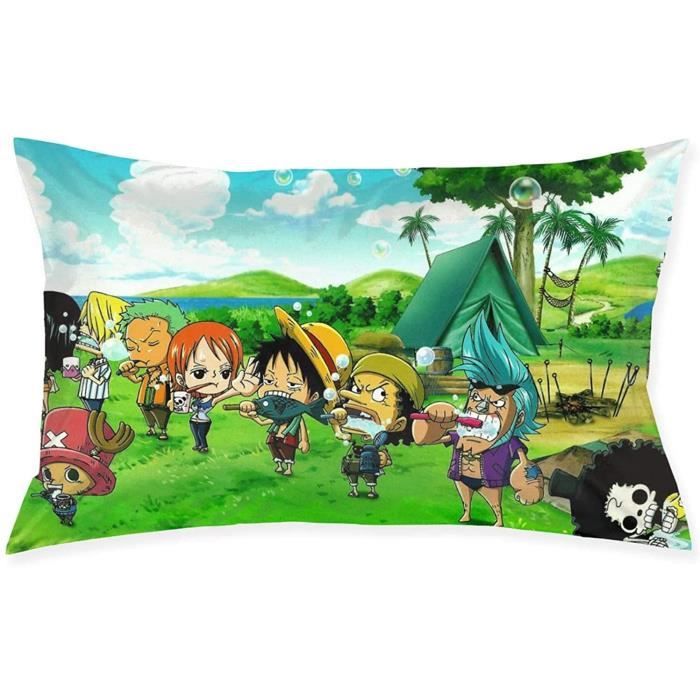 Kids One Piece Luffy Tony Nami Housses de coussin carrées en peluche  Impression décorative douce pou<02576> - Cdiscount Maison