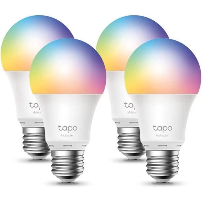 Ampoule LED Connectée L530E(4PACK), Ampoule LED E27 Multicolore 2500K6500K 8.7W 806Lm, ampoule