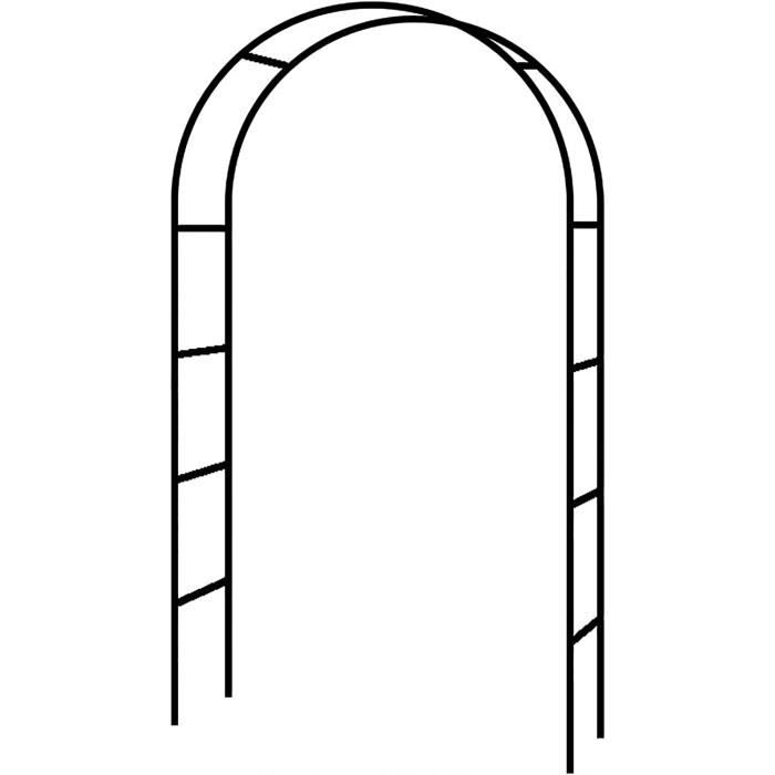 Arceau à Rosiers TecTake Avec Portillons – Arche Jardin Romantique 240 Cm Vert