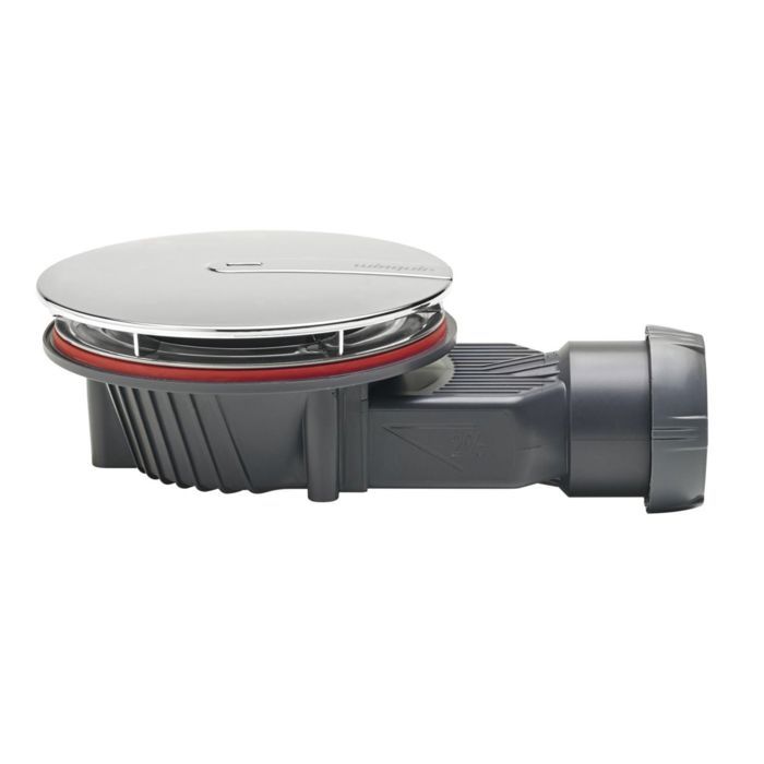 Bonde de douche SLIM+ extraplate H40 avec dôme ABS chromé - WIRQUIN - 30723392