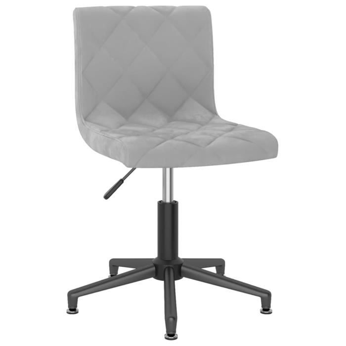 chaise de cuisine pivotante en velours gris clair - jili - fr5028 - contemporain - design - réglable en hauteur