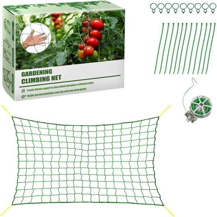 Filet D'escalade Pour Plantes - Treillis Souple En Polyester Pour Tomates, Concombres, Vignes - 4 Tailles Disponibles