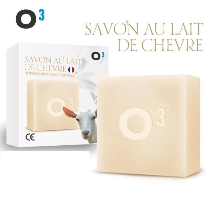 O³ Savon Lait de Chevre-Savon Exfoliant fait main-Combat l'acné et