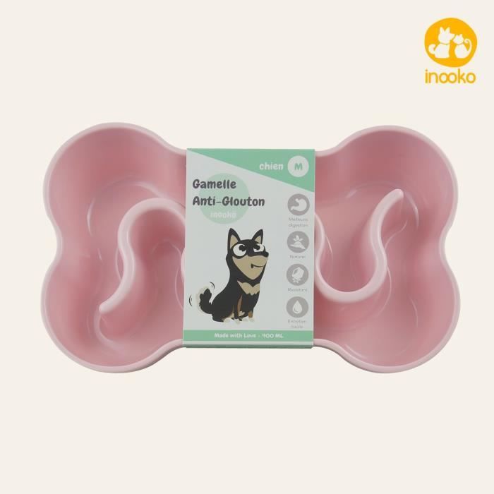 Inooko Inooko - Gamelle Anti-glouton pour chien de petite et de moyenne taille ...