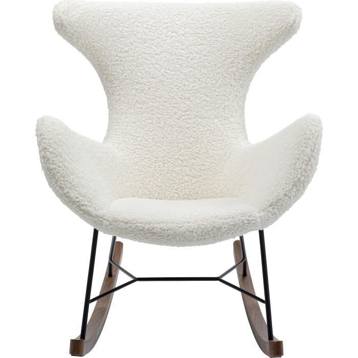 fauteuil à bascule - kare - balance - tissu - blanc - contemporain - design