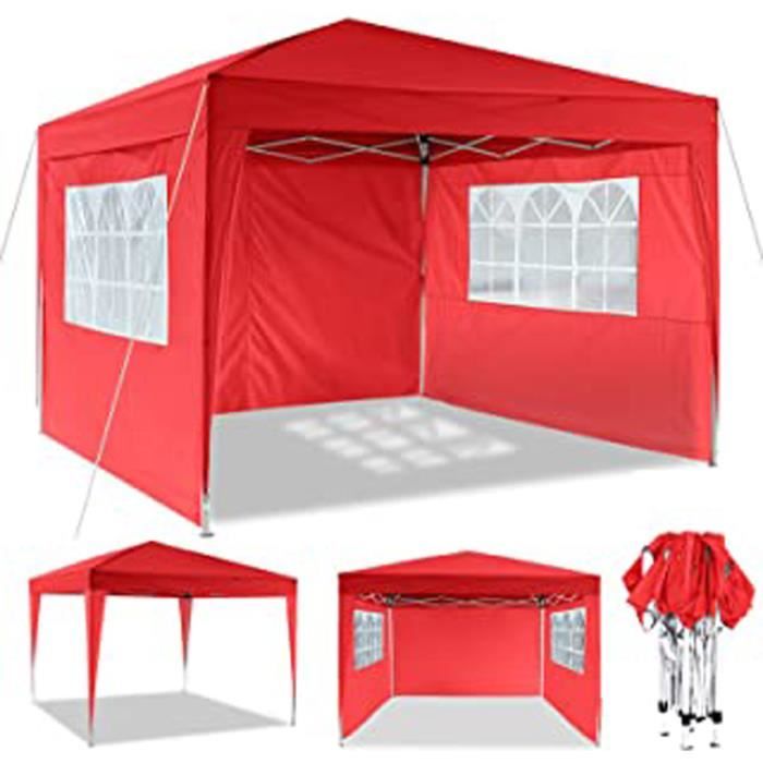 Tonnelle Pliante imperméable Tente Pliante 3x3m Tonnelle de Jardin Gazebo 3x6m Pliable Tente de Reception 
