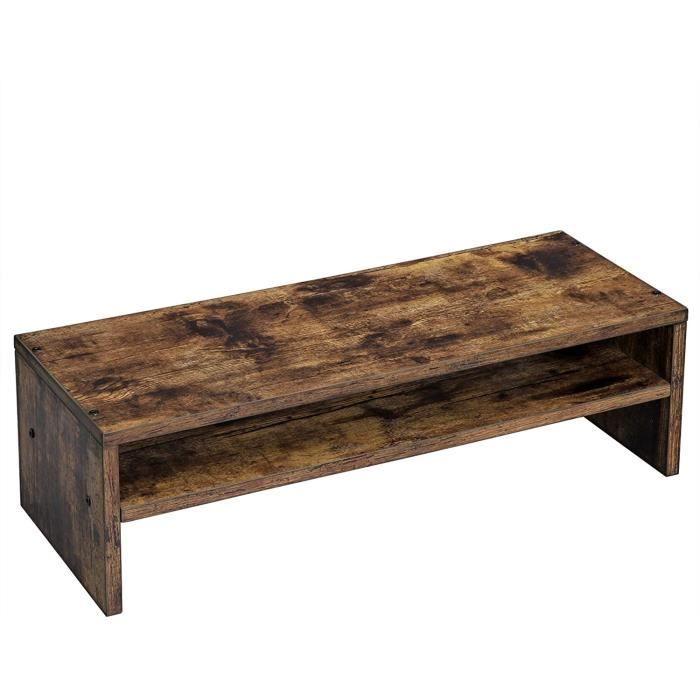 Support Surélevé Pour écran D'ordinateur - 11 Cm De Hauteur, 2 Niveaux, Organisateur Intégré - Pour Bureau Et étude - 3