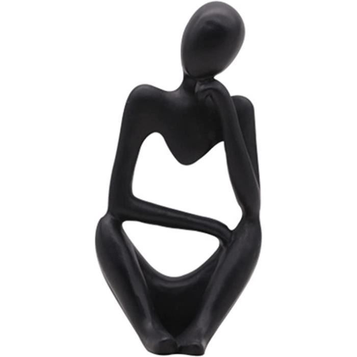Statuette De Thinker En R sine Homme Abstrait Tenant Son Menton statuette-de-thinker-en-r-sine-homme-abstrait-tenant-son-menton