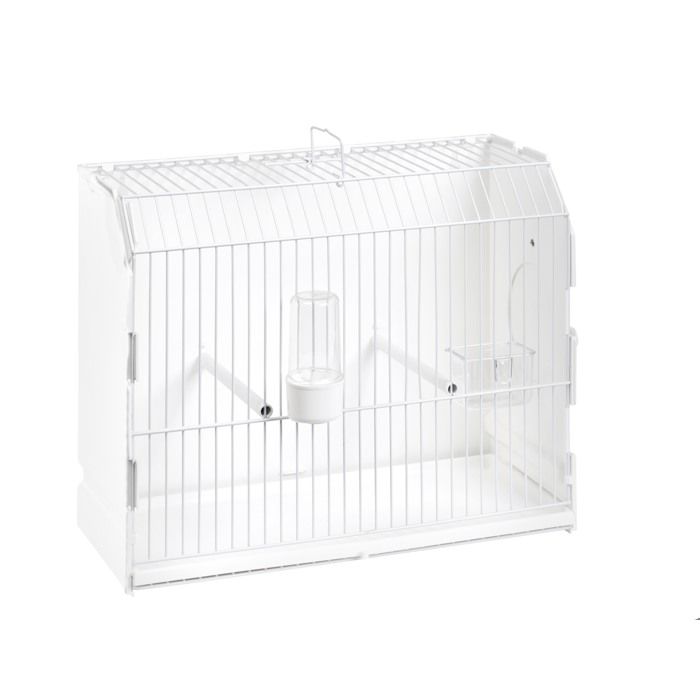 Comparer les prix de Cage d'exposition - Animal Valley - Canari - Blanc - Métal et plastique - Montage facile