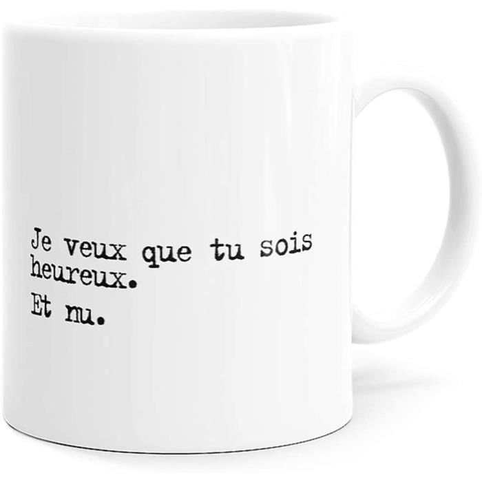 Mug Humour Heureux Et Nu Tasse Message Drole Idee Cadeau Original Pour Amis Couple Amoureux Collegue Frere Sœur 8x9 5cm 0 Cdiscount Puericulture Eveil Bebe