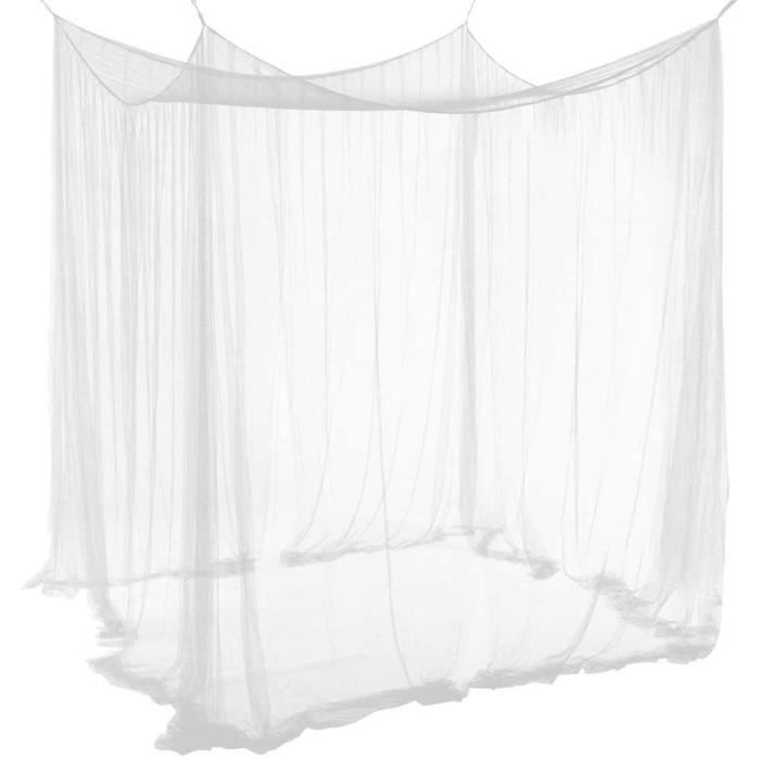Moustiquaire Pour Lit Simple - Dimensions ~190x90x150 Cm, Polyester Blanc - Pour Dortoir étudiant, Camping