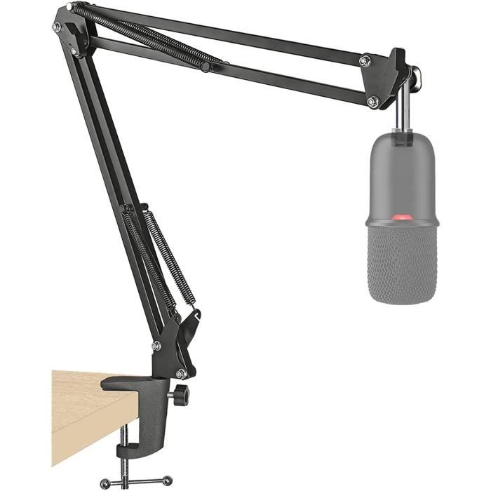 Support Micro/Webcam HyperX Caster - Sans Outil, Gestion Câbles Intégrée - Pour Streamers