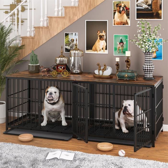 Comparer les prix de BingoPaw Cage en Bois pour Chien interieur Meuble Cage Chien Grande Taille Caisse Caisse pour Grand Chien Interieur