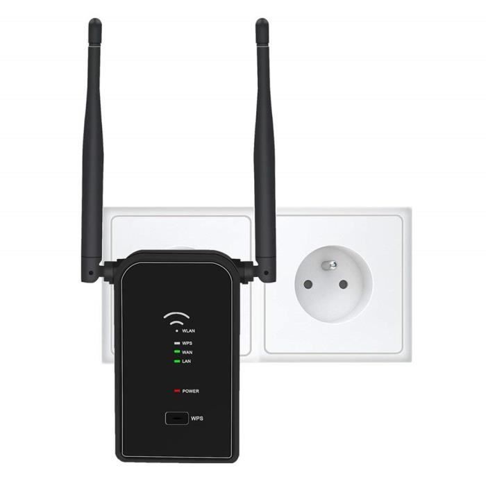 WiFi Répétiteur 300Mbps N 802.11 AP Wireless Mini Repeater sans Fil Adaptateur WiFi Amplificateur de Signal 2.4GHz Antennes Intégrées Norme IEEE Interface RJ45 Protection WPS 