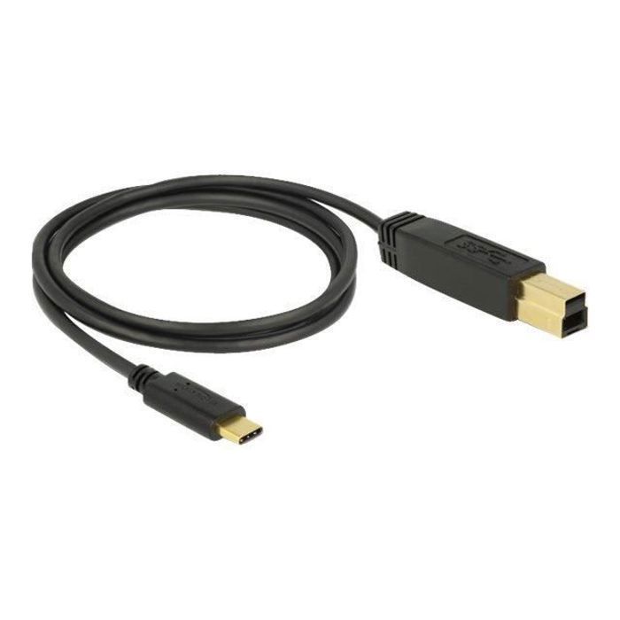 Delock Cable Usb Usb C M Pour Usb Type B M Usb 3 1 Gen 2 3 A 1 M Noir Prix Pas Cher Cdiscount