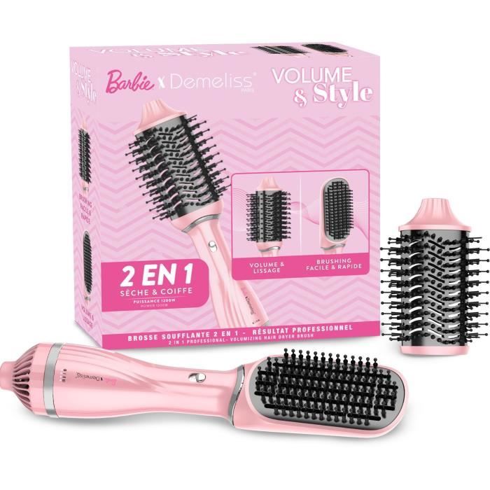 Brosse soufflante DEMELISS Volume & Style Barbie Edition 3 températures