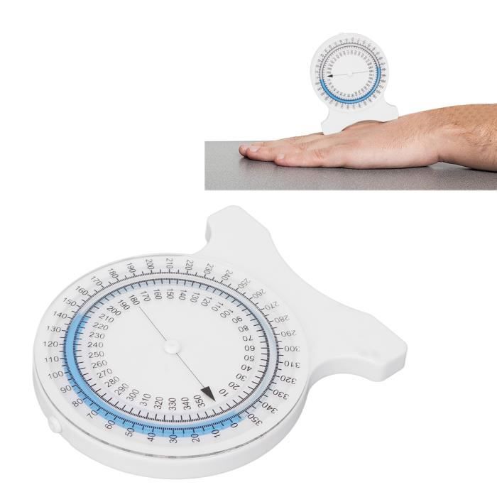 Inclinomètre De Physiothérapie Bleu – Rotation 360° Étanché, Précis Pour Mesure D’Amplitude Articulaire
