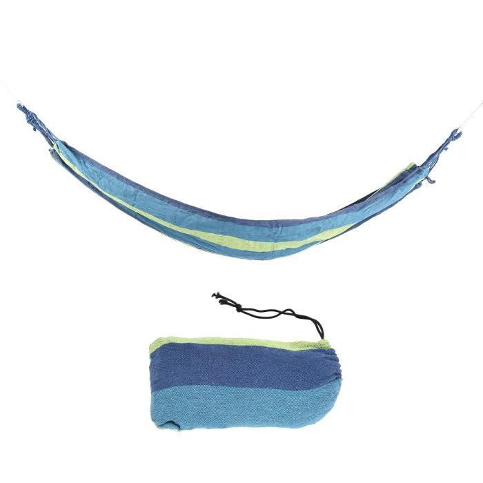 Hamac Double Léger Portable pour Camping et Randonnée - N3540 - Bleu