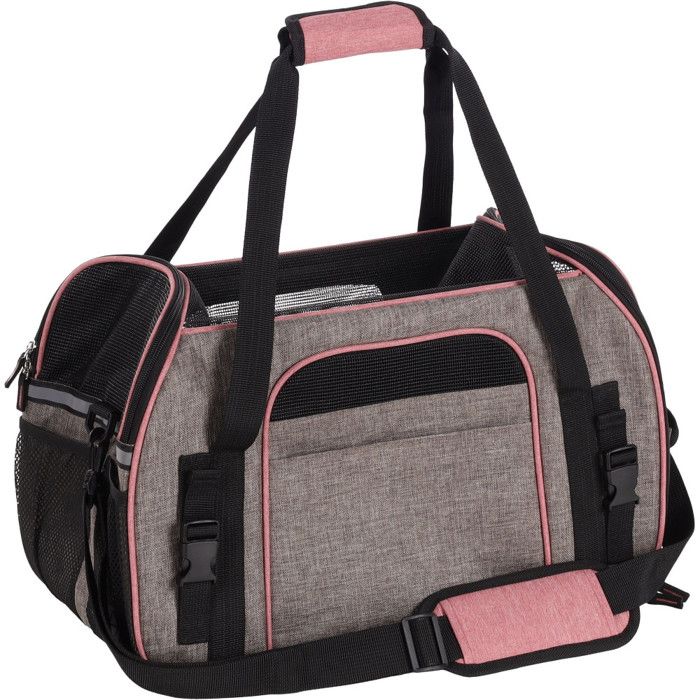 Comparer les prix de Sac de transport Xandor 48cm L x 25cm l x 33cm H pour petit chien max 7 kg - Flamingo