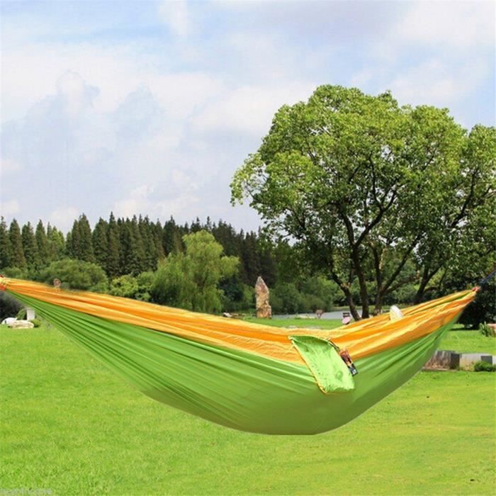 Hamac Nylon Mini de Voyage Vert armée pour Camping ou Jardin