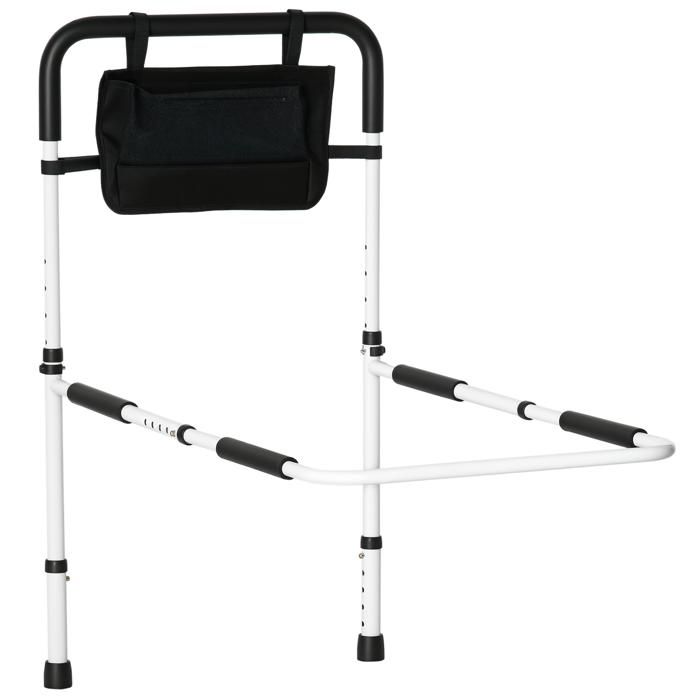HOMCOM - Barrière de Lit - Acier - 95x52x102cm - Blanc