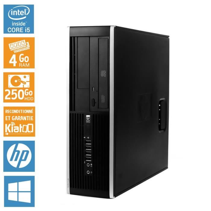 HP - PC Bureau Elite 8100 - Intel Core i5 - RAM 4 Go - Stockage 250 Go HDD - Windows 7 - Reconditionné Reconditionné - Hewlett-Packard reconditionné disponible sur Cdiscount Seconde Vie