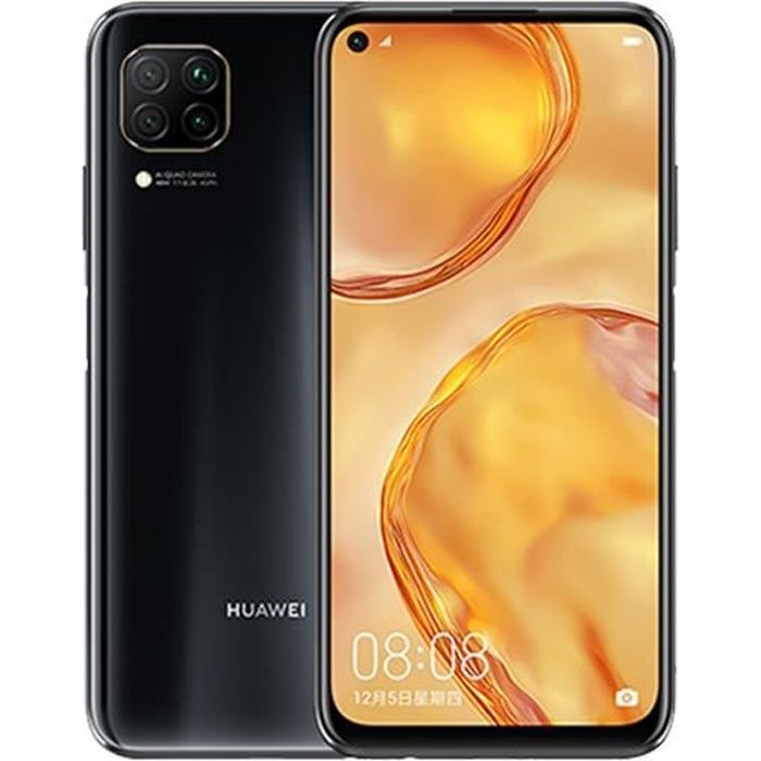 Vente T&eacute;l&eacute;phone portable Huawei P40 lite 6Go 128Go 4G Smartphone Midnight Black pas cher
