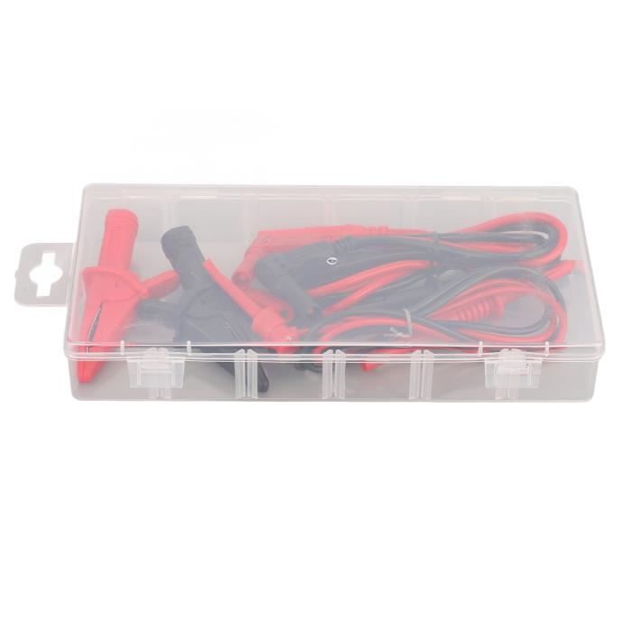 Kit Sondes Multimètre HANDSKIT | Fils Test Double Isolation, Pinces Crocodiles, Aiguilles