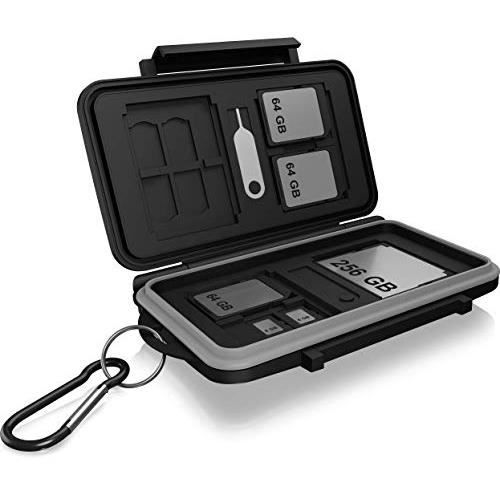 Boîtier De Rangement Pour 12 Cartes Mémoire - ICY Box IB-AC620-SD, Fermeture Clip, Noir