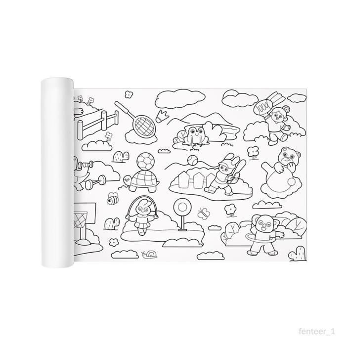 KIT DE DESSIN Set de Coloriage Enfants, Rouleau de Coloriage, Crayons KIT DE DESSIN Set de Coloriage Enfants, Rouleau de Coloriage, Crayons