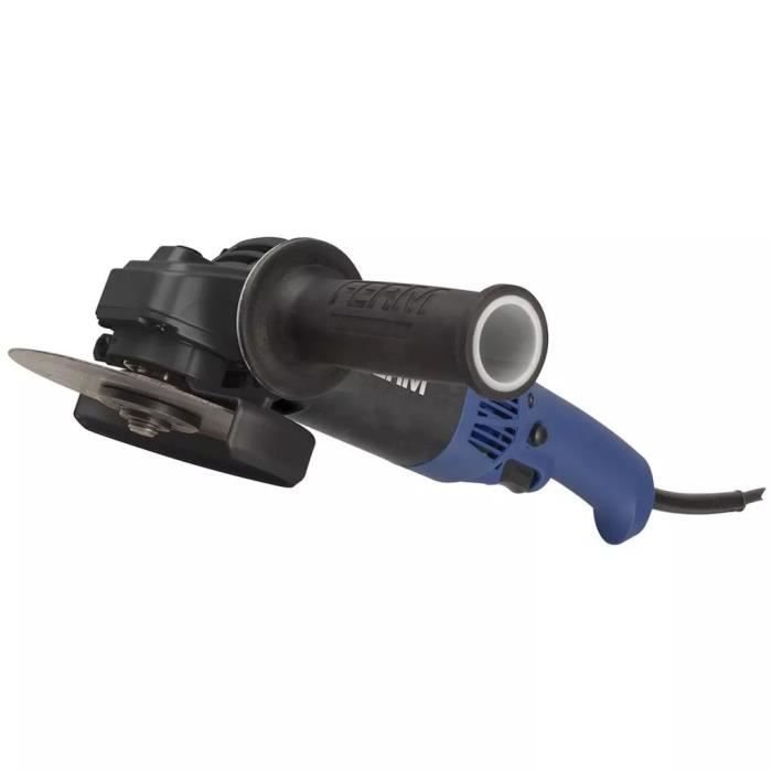FERM Meuleuse D'Angle 950W 125 Mm – Disqueuse Pro Puissante, Poignée Réglable, Protection & Blocage D’Arbre – Pour Couper, Poncer, Meuler Métal, Béton, Carrelage