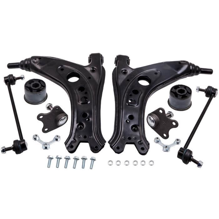 8pcs Kit d'Ensemble Triangles Bras de Suspension Avant pour Seat Cordoba 6L2 / Ibiza III 6L1 1.2 1.4 TDI 1.9 TDI 1.4 16V