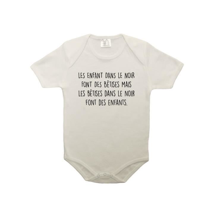 Body Bebe 100 Coton Enfants Dans Le Noir Betises Blanc 6 12 Mois Blanc Cdiscount Pret A Porter Body Bebe 100 Coton Enfants Dans Le Noir Betises Blanc 6 12 Mois Blanc Cdiscount Pret A Porter