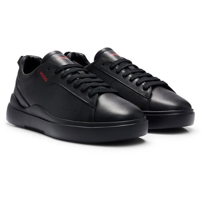 HUGO Baskets basses - Hugo - Semelle cupsole en cuir souple - Noir