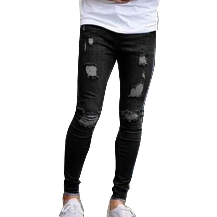 Jean skinny noir déchiré top