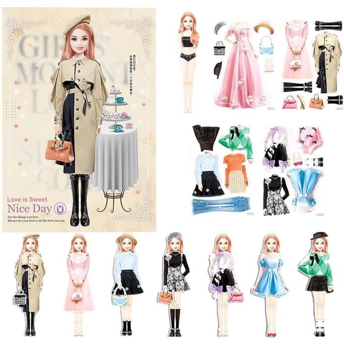 Nouvelle poupee en papier magnetique a habiller princesse 2024 Jeu de puzzle magnetique pour vetements de personnes pour filles Cdiscount Jeux Jouets