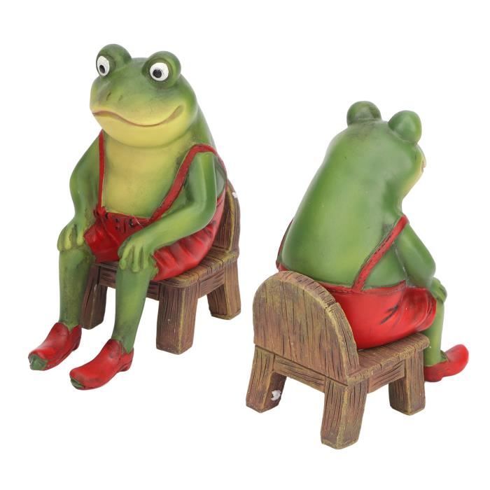 Statue Grenouille Décorative Pour Jardin – En Résine Verte, 16,5 Cm, Avec Pelle, Pour Extérieur, Balcon, Intérieur